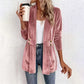 Women's Double-Breasted Velvet Cardigan