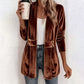 Women's Double-Breasted Velvet Cardigan
