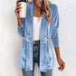 Women's Double-Breasted Velvet Cardigan