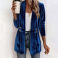 Women's Double-Breasted Velvet Cardigan
