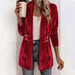 Women's Double-Breasted Velvet Cardigan