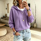 Women's Casual Hooded Sweater with Drawstring