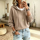 Women's Casual Hooded Sweater with Drawstring