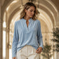 Women's Elegant Velvet V-Neck Top