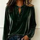 Women's Elegant Velvet V-Neck Top