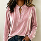 Women's Elegant Velvet V-Neck Top