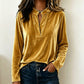 Women's Elegant Velvet V-Neck Top