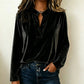 Women's Elegant Velvet V-Neck Top