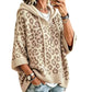 Women’s Leopard Print Knitted Hoodie 