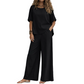 Women's Loose-Fit Top & Wide-Leg Pants Set