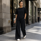Women's Loose-Fit Top & Wide-Leg Pants Set