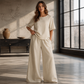 Women's Loose-Fit Top & Wide-Leg Pants Set