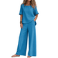Women's Loose-Fit Top & Wide-Leg Pants Set