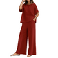 Women's Loose-Fit Top & Wide-Leg Pants Set