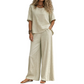 Women's Loose-Fit Top & Wide-Leg Pants Set