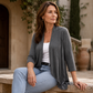 Women's 3/4 Sleeve Open Front Cardigan