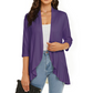 Women's 3/4 Sleeve Open Front Cardigan