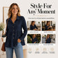 Women's Crinkle Textured Long Sleeve Shirts