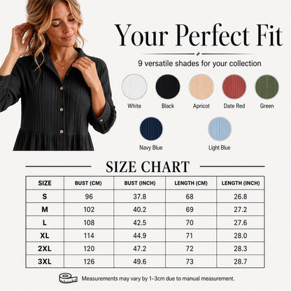 Women's Crinkle Textured Long Sleeve Shirts