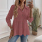 Women's Crinkle Textured Long Sleeve Shirts