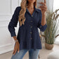 Women's Crinkle Textured Long Sleeve Shirts