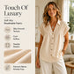 Women's Elegant V-Neck Pleated Short Sleeve Shirt
