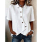 🌸 50% OFF NOW! 🌸Women's Asymmetrical Button-Up Short Sleeve Shirt