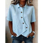 🌸 50% OFF NOW! 🌸Women's Asymmetrical Button-Up Short Sleeve Shirt