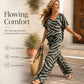 Women's Tie-Front Top and Wide-Leg Pants Set