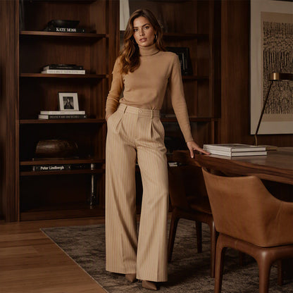 ✨👖Women's High-Waisted Striped Wide-Leg Pants