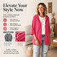 🔥✨ Women's 3/4 Sleeve Hooded Knit Cardigan – Soft Lightweight Layer For Effortless Everyday Style 🤍