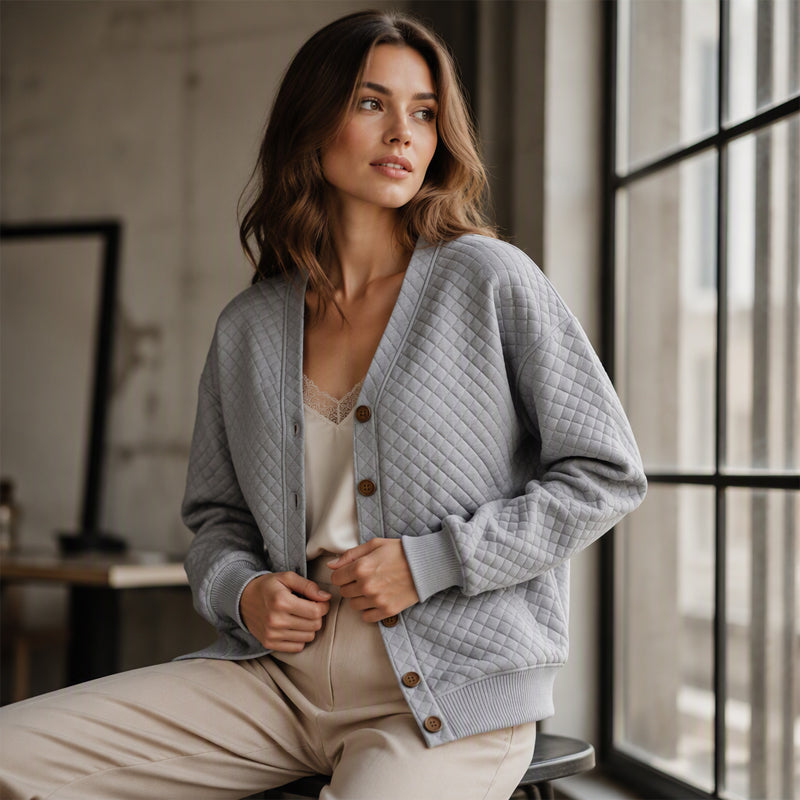 ✨Women's Casual Quilted Button Down Jacket– Lightweight Warm Layer For Effortless Autumn Style🍂
