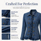 ✨🔥Women's Double Breasted Ruffle Denim Jacket