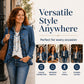 ✨🔥Women's Double Breasted Ruffle Denim Jacket