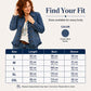 ✨🔥Women's Double Breasted Ruffle Denim Jacket