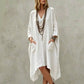 Women's Loose V-Neck Asymmetrical Dress
