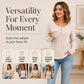 Women's Ribbed Knit Long Sleeve Henley Top