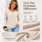 Women's Ribbed Knit Long Sleeve Henley Top