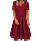 Women's Elegant V-Neck Lace Dress