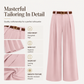 Women's Elegant High-Waisted Wide-Leg Suit Pants