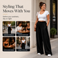 Women's Elegant High-Waisted Wide-Leg Suit Pants