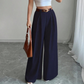 Women's Elegant High-Waisted Wide-Leg Suit Pants