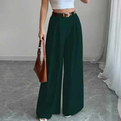 Women's Elegant High-Waisted Wide-Leg Suit Pants