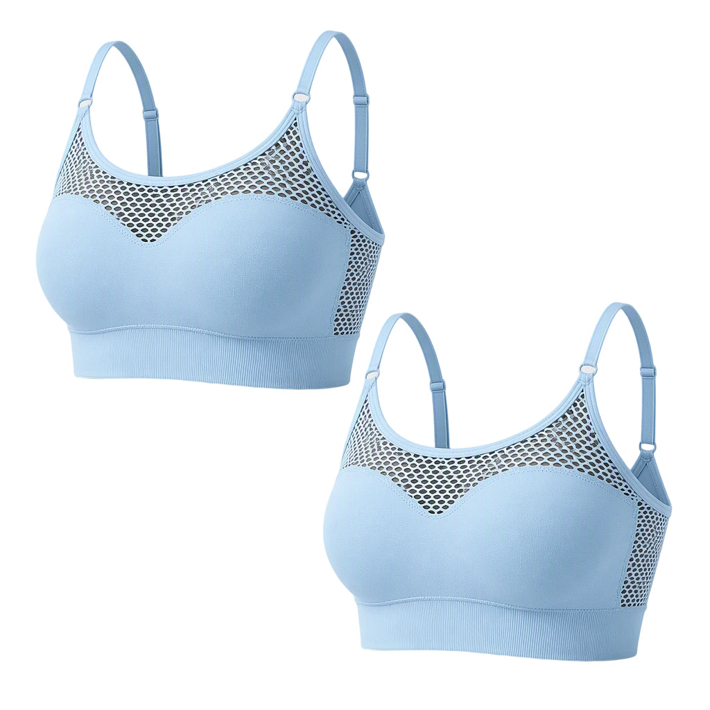 🌸💖Women's Hollow Mesh Push Up Sports Bra