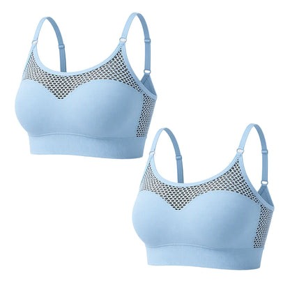 🌸💖Women's Hollow Mesh Push Up Sports Bra