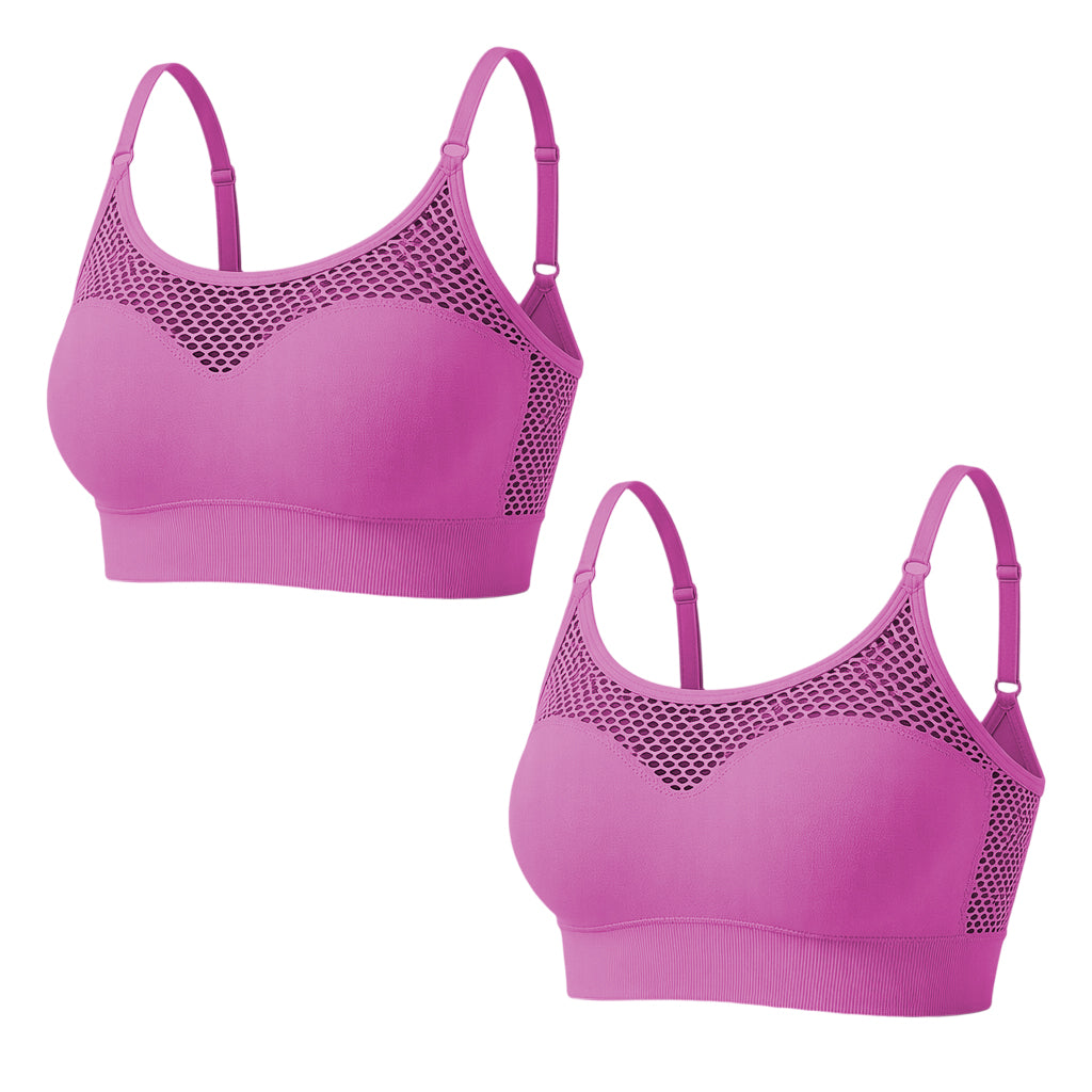 🌸💖Women's Hollow Mesh Push Up Sports Bra