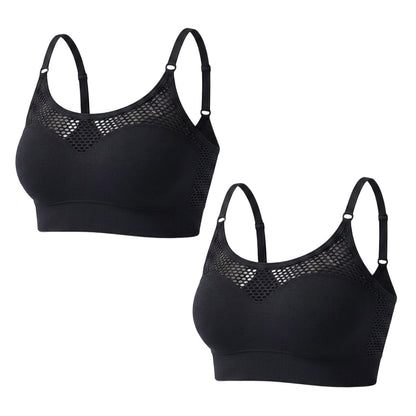 🌸💖Women's Hollow Mesh Push Up Sports Bra