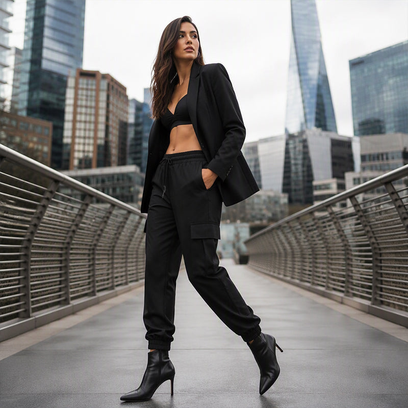 Women's Casual Drawstring Waist Cargo Pants