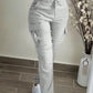 Women's Casual Drawstring Waist Cargo Pants