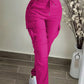 Women's Casual Drawstring Waist Cargo Pants
